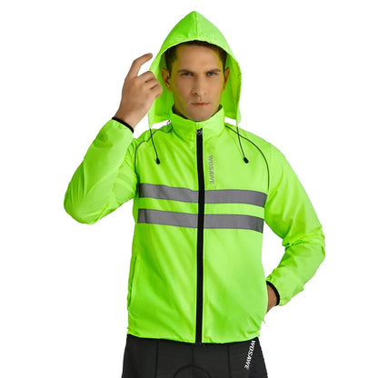Ultralight Men's Cycling Windbreaker Reflective Jacket Windproof Water Resistant MTB Road Bicycle Long Jersey Wind Coat