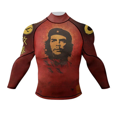 Cody Lundin Wrestling Compression T Shirt Men Full Subliamtion Brazilian Jiu-Jitsu MMA Shor Sleeve Rashguard With Anti Rubber