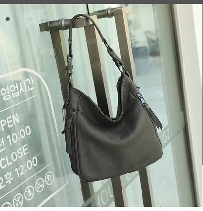High Quality Women's Real Cow Leather Luxury Handbag, Versatile Ladies' Large Capacity Shoulder Crossbody High-end Commuting Bag