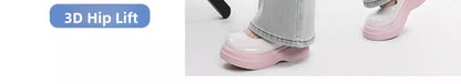 High Waist Bell Bot Denim Jeans Women's Light Color Peach Butt Design Slimming Fitted Floor Length  Hoof Pants