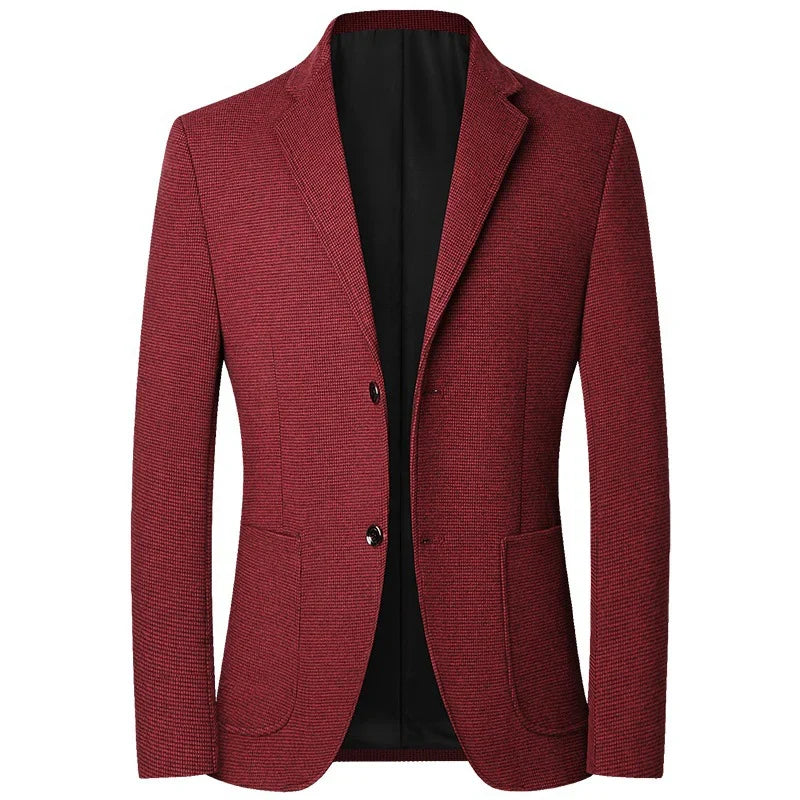 Brand 2026 Spring Elegant Blazer for Men Long Sleeve 2 Button Wedding Party Easy Care Business Blazers Suits Men