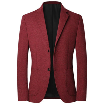 Brand 2026 Spring Elegant Blazer for Men Long Sleeve 2 Button Wedding Party Easy Care Business Blazers Suits Men