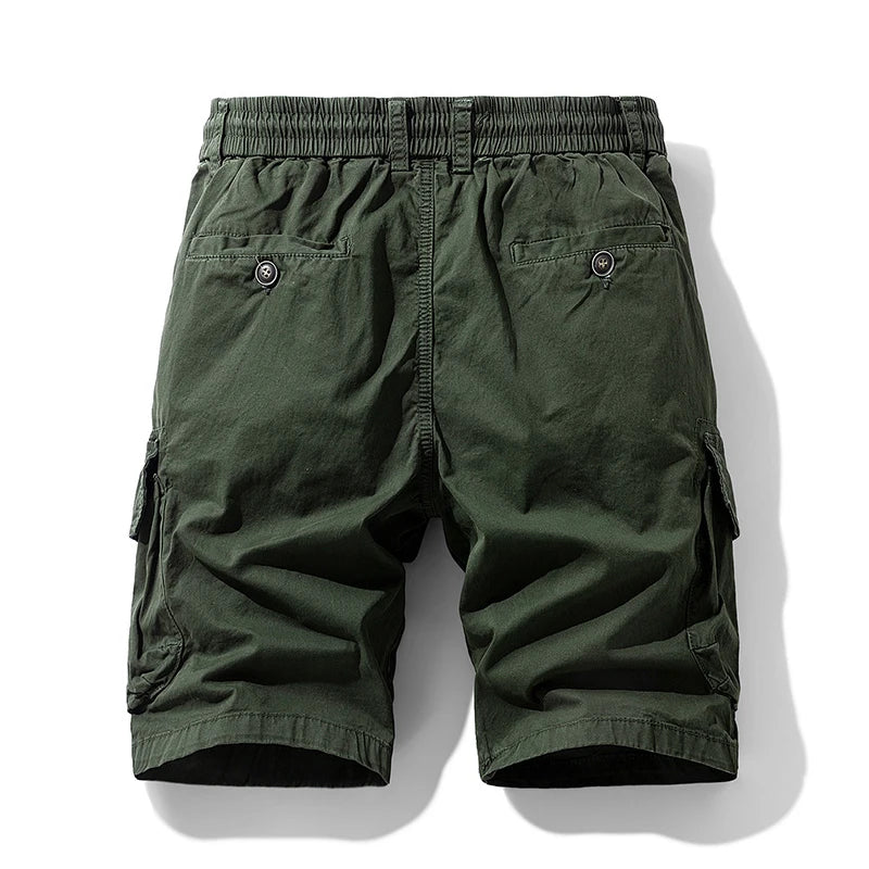 Summer Men Cargo Cotton Shorts Mens Beach Multi Pocket Shorts Pants Man Spring Casual Fashion Joggers Shorts Male Dropshipping