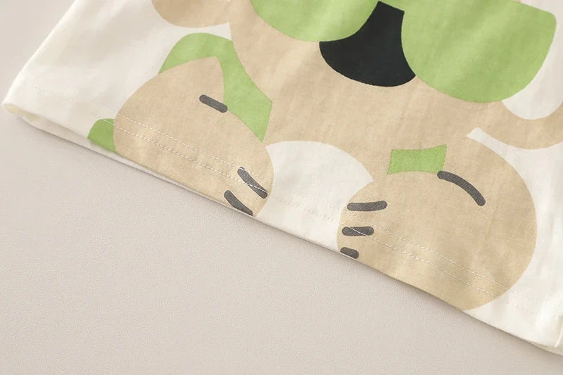 0-5 Years Old Baby Boys Summer Outfit Cartoon Print Short Sleeve T-shirt + Shorts 2Pcs Casual Toddler Clothing Set