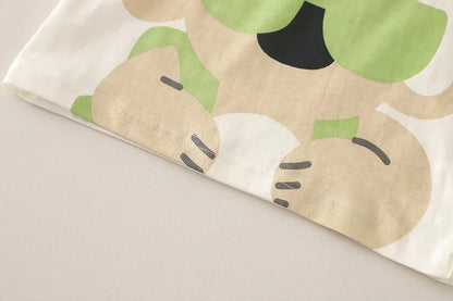 0-5 Years Old Baby Boys Summer Outfit Cartoon Print Short Sleeve T-shirt + Shorts 2Pcs Casual Toddler Clothing Set