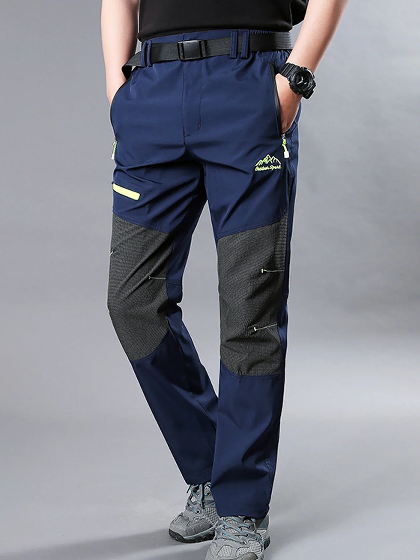 Free Belt Outdoor Cargo Pants Men Hiking Camping Quick Dry Pant Waterproof Elastic Spring Summer Climbing Trekking Trousers