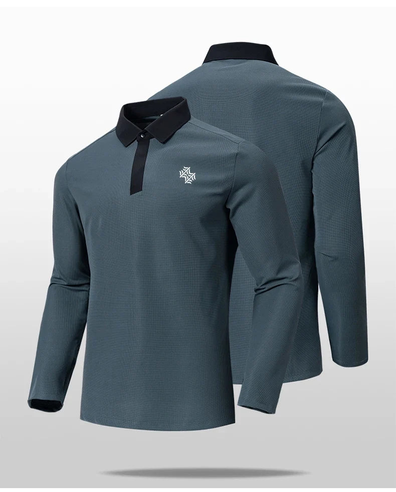 Autumn and Winter Fashion Outdoor Sports Long Sleeve Stand Collar T-Shirt Running Fitness Breathable Base Shirt Tops