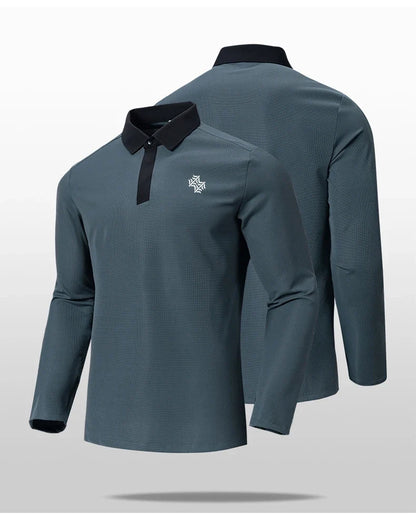 Autumn and Winter Fashion Outdoor Sports Long Sleeve Stand Collar T-Shirt Running Fitness Breathable Base Shirt Tops