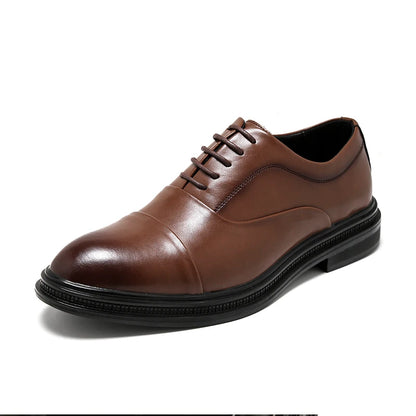 Brand Men Genuine Leather Shoes Black Wedding Bride For Formal Party Dress OEM Italian Men Shoes Casual Soft Casual Shoes