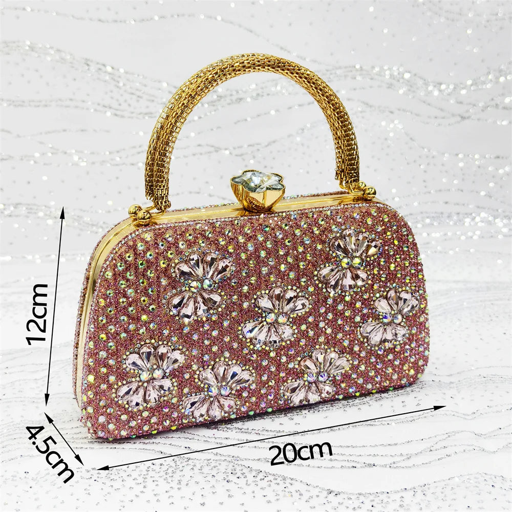 Festive Elegance: Spot Goods Dazzling Heels and Chic Long Bag Clutch Perfect Combination Of Shoes And Bag for Special Occasions