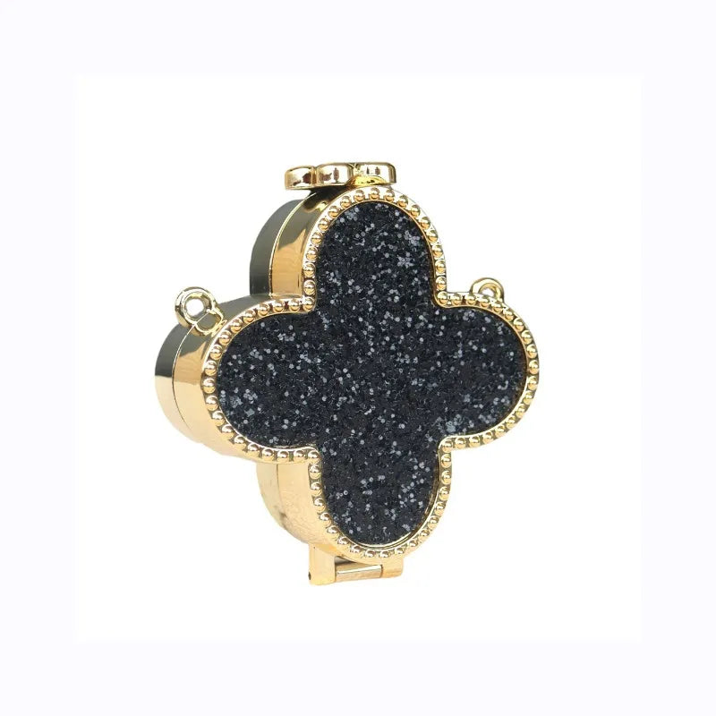 Mini Coin Purse Clover Luxury Fashion Shiny Rhinestone Evening Clutch Handbag for Women, New Sparkling Release
