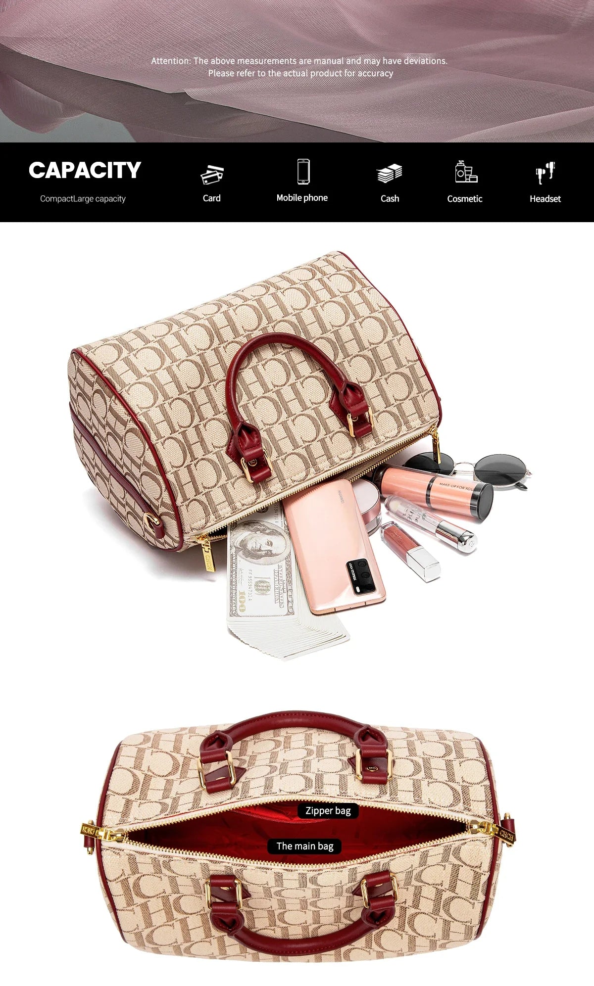 Letter Printing Design Large Capacity Women's Shoulder Bag Autumn and Winter New Retro Classic Style Fashion Women's Handbag