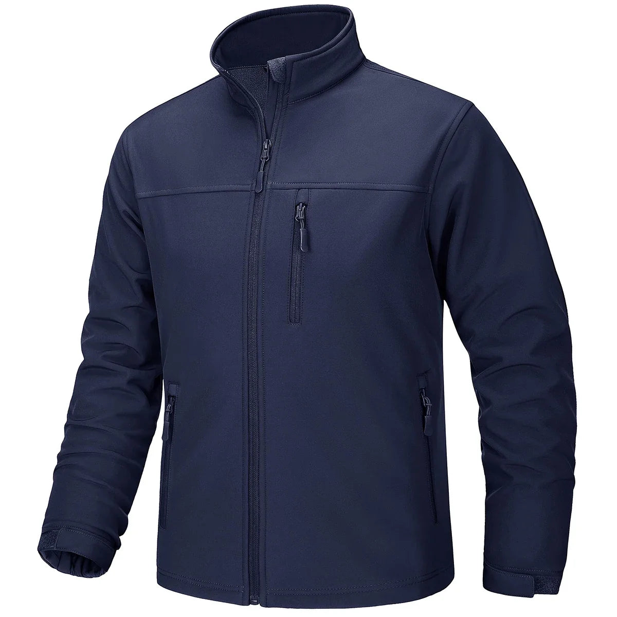 Men's Waterproof Outdoor Hiking Jacket Full Zip Windproof Fleece Lining Warm Fall Winter Work Casual Jackets