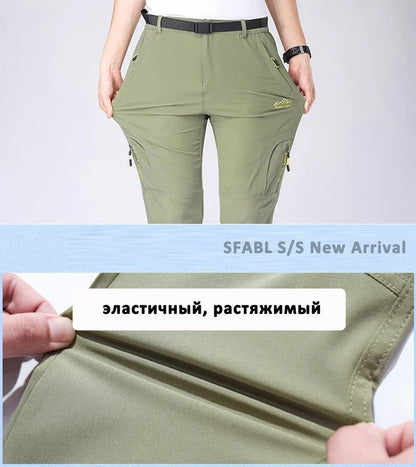 5XL Summer Quick Dry Hiking Pants Men Stretch Waterproof Tactical Pants Zipper Pockets Trousers Lightweight Fishing Pants