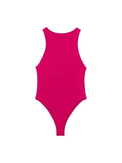 Women Fashion With Halter Neck Skinny Bodysuit Sexy Sleeveless Snap-button Female Playsuits Mujer