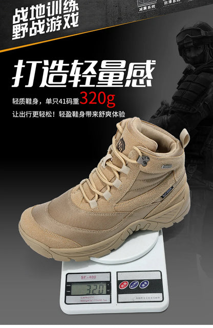 Men's Boot Combat Mens Ankle Boot Tactical Boot Male Shoes Work Safety Shoes Motocycle Boots Men Outdoor Hiking Shoes