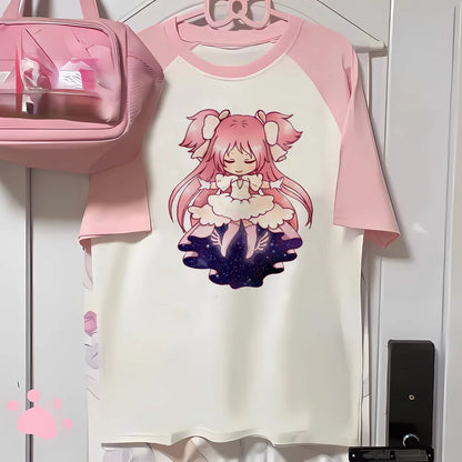 Madoka Magica t shirt women harajuku t-shirts female comic clothing