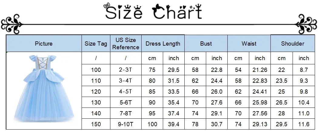 Summer Deluxe Princess Snow White Gown with Cape Girls Fairy Kids Cosplay Costume Toddler Carnival Apparel Halloween Dress up