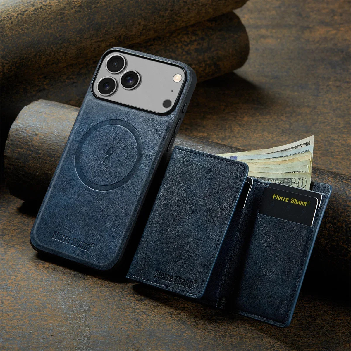 Wallet Cards Slot Leather Phone Case for IPhone 17 Air 17 Pro Max 15 16 Plus 14 13 12 11 Magnetic Magsafe Kickstand Back Cover