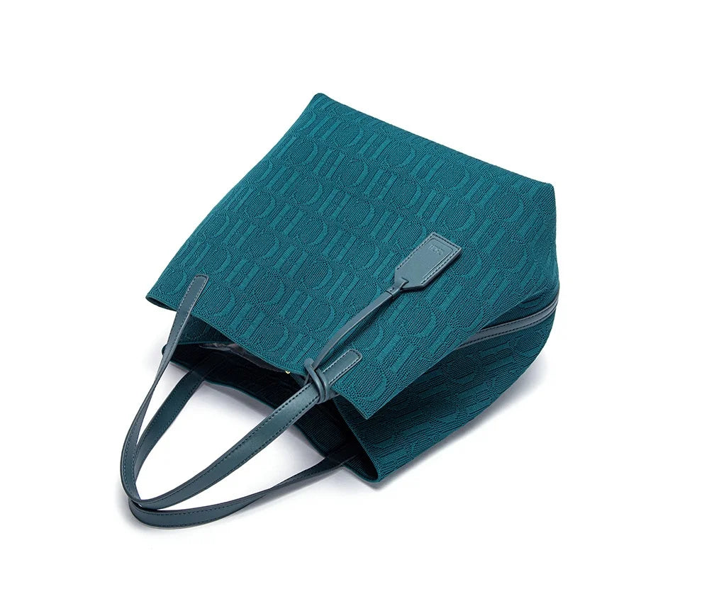 High Quality Craft Large Capacity Handbag Ladies Shoulder Bag Fashion Classic New Pure Color Outer Pocket Ladies Handbag