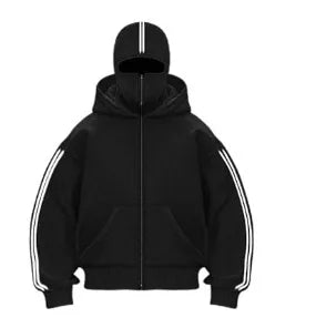Ninja jacket 2025 new model hot sale upper and lower double-head zipper POG GHB print niche design new model