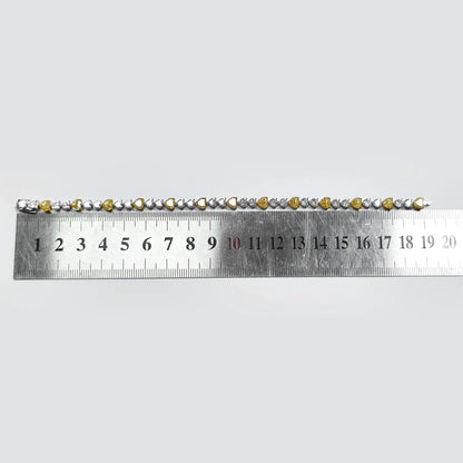 Art Deco Diamond-fire CZ-  Fancy Light Yellow Tennis Bracelet Sterling Silver 925 Fancy Party Wear Bracelet Gift