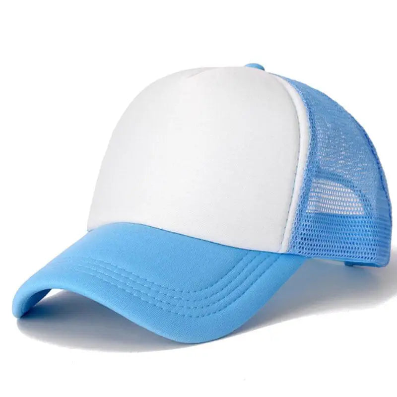 Mesh Baseball Cap Adjustable Snapback Hats For Women Men Unisex Hip Hop Trucker Cap Dad Hat Sponge Soft Breathable Black