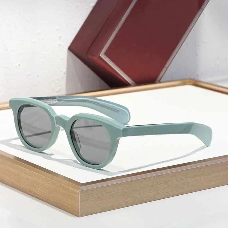 1948 Luxury Classical Sunglasses Men Thick Acetate Oval Brand Design Fashion Street High Quality UV400 Optical Glasses With Case