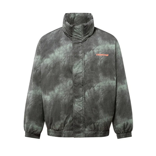 Down Jacket Men 2026 Winter New Fashionable Gradient Printing Thick Outerwear Trendy Individual Oversize Down Jacket