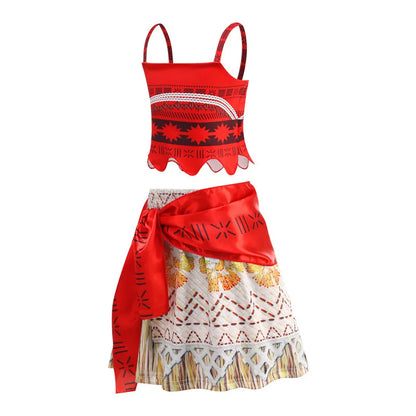 Newest Movie Disney Princess Moana 2 Dress Girls Cosplay Vaiana Carnival Party Ocean Adventure Costume Kids Fancy Clothes Outfit