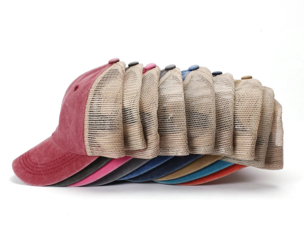 Fashion Men Baseball Cap Hot Sale Unisex Trucker Hat Multi Colors Plain Baseball Cap Women Men Washed Cotton Cap