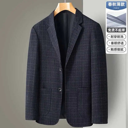 2025 New Business Dinner Gentleman Slim Gentleman Group Dress Fashion Men British Style Dress Best Man Plaid Plaid Plaid Blazer