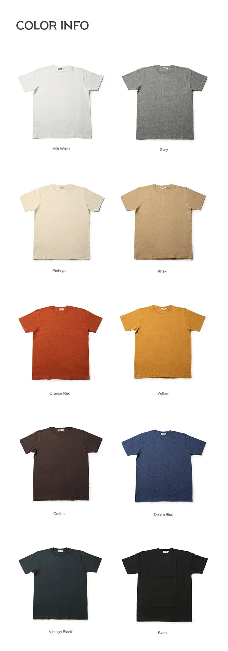 Non Stock 260g Seamless Tubular T-Shirts USA Cotton Crew Neck Short Sleeve Tee