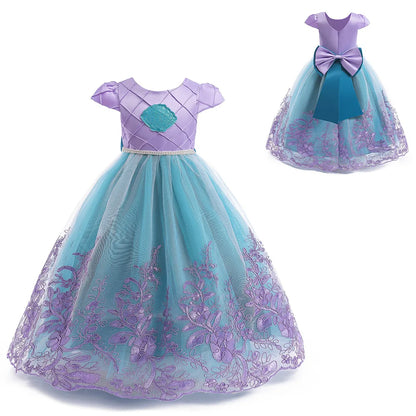 2026 Girls Birthday Mermaid Shell Dress Children Christmas Ball Gown Ariel Costume Halloween Cosplay Princess Siren Robes Dress