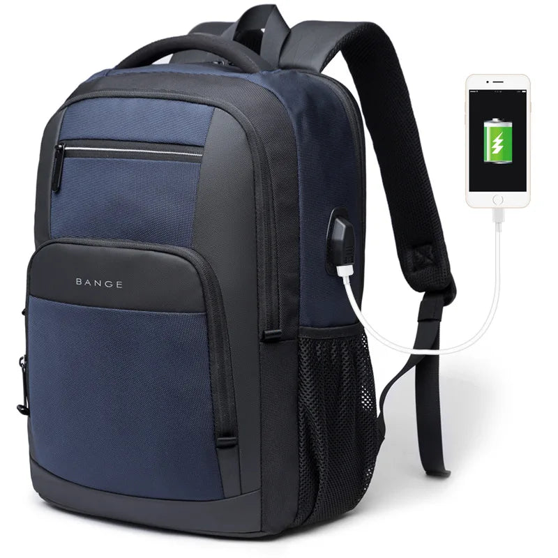 Travel Waterproof Backpack with USB Charging Port Fit 15.6 Inch Laptop Backpacks for Men and Women, Teenager School Bags