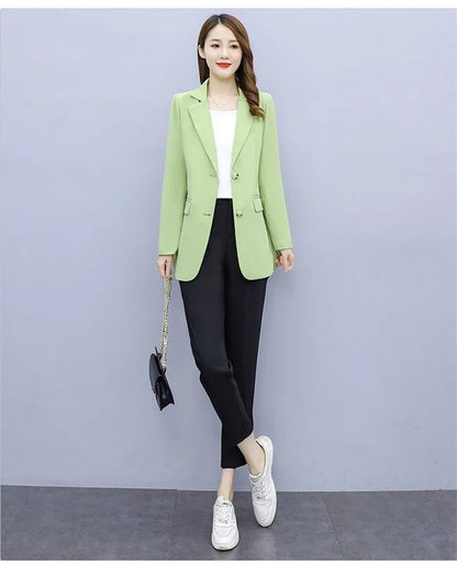 Spring Autumn Office Lady Blazer For Women 2025 Long Sleeve Slim High Quality Blazers Mujer Coats Jacket Winter Clothing Outwear
