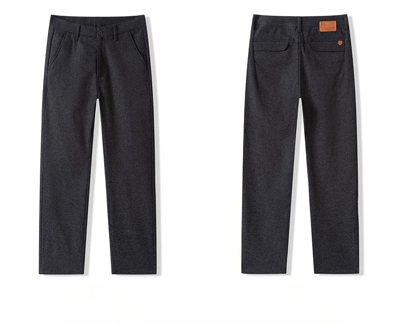 Men's Slim Fit Chenille Long Pants Advanced Business Casual Trousers Trend Autumn Comfortable Daily Wear Male Clothing