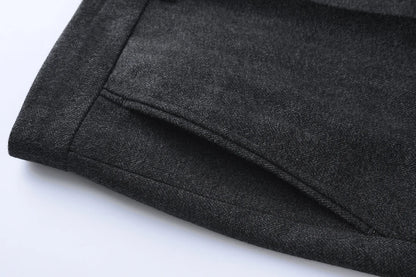 Hight Waist Wool Trousers Cashmere Suit Pant For Men Loose Striped  Classic Straight Formal Mens Dress Pants Business Size 42 44