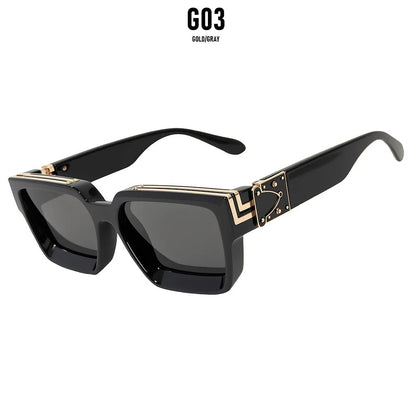Brand Design Square Sunglass Men Vintage Retro Millionaire Sunglasses Women Thick Frame Fashion Glasses Dropshipping Gafas De So