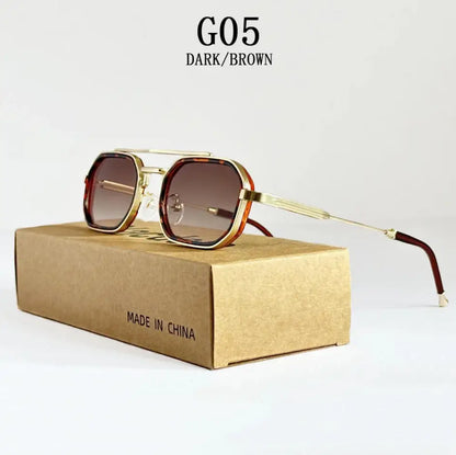 Square Punk Sunglasses For Men Luxury Vintage Steampunk Sunglasses Women Trendy Fashion Glasses Dropshipping Gafas De Sol Hombre