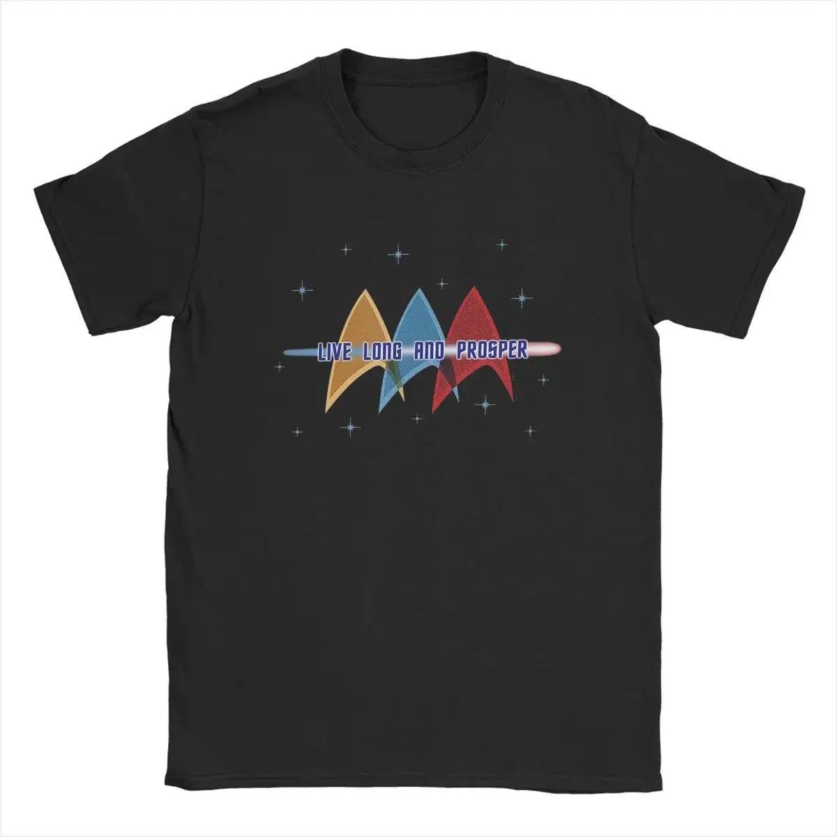 Men Stars Treks Collegiate T Shirt movie tv Series Pure Cotton Clothing Casual Short Sleeve Crewneck Tees New Arrival T-Shirt