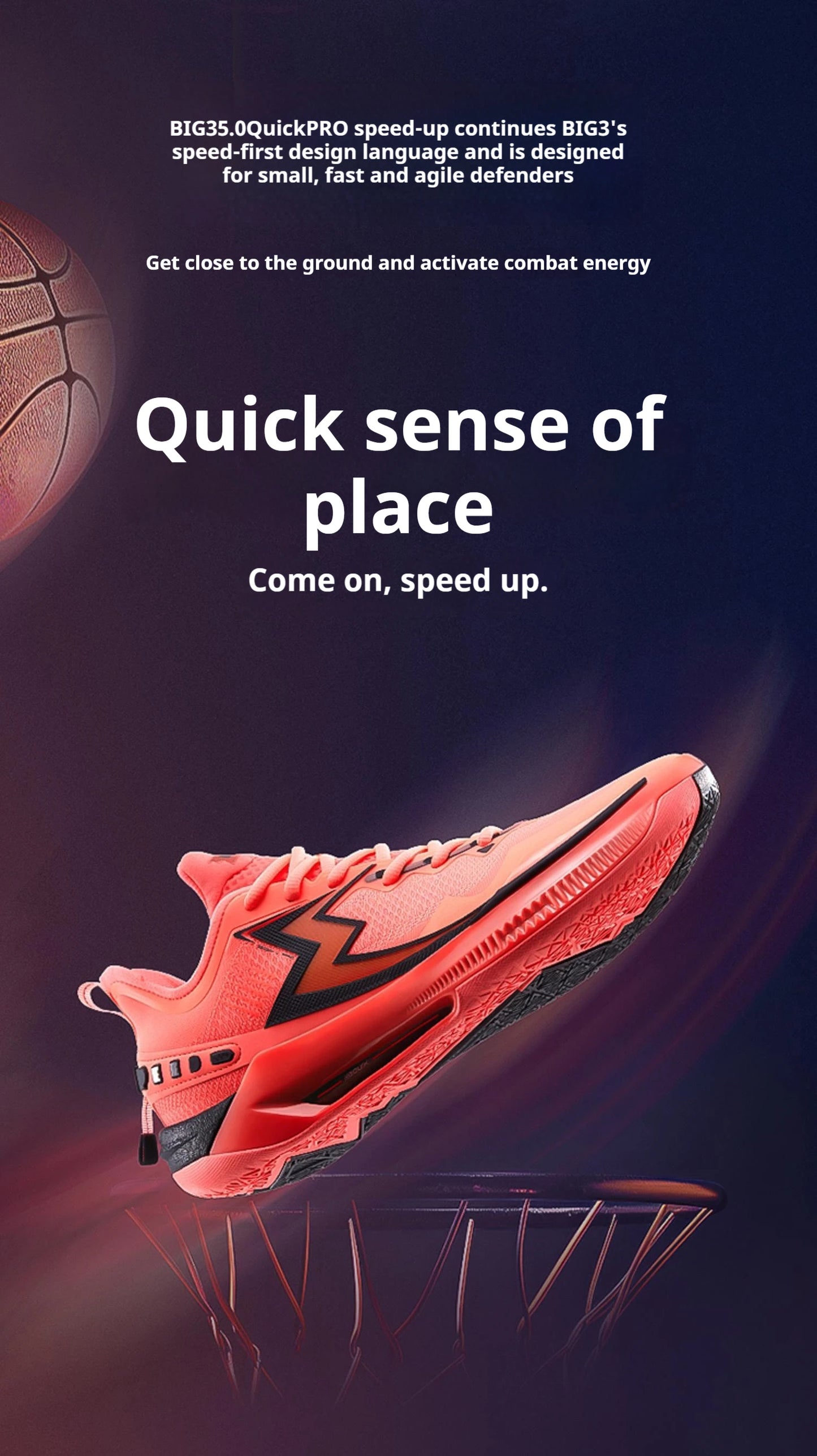 BIG3 5.0 Quick Pro Men Basketball Shoes Cushioning Lightweight Breathable Stable Flexible Male Sneakers 672421111