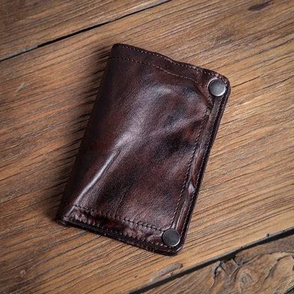 High Quality Men Genuine Leather Wallet Vintage Bifold Money Clip Credit Card Holder Luxury Design with Zipper Coin Pocket