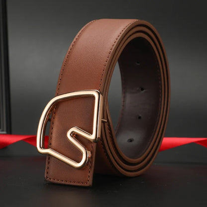 Width 3.8cm Famous Brand Belt Men Top Quality Luxury Genuine Leather Belts for Men Strap Metal Belt Fashion Women's Belt jeans