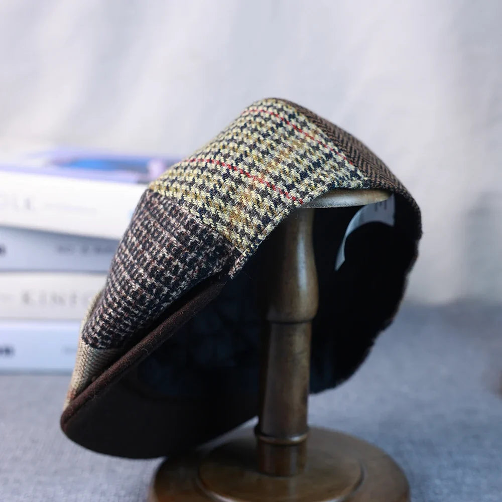 Spring Autumn Winter Men Classic Splicing Octagonal Hats Retro British Newsboy Cap Gatsby Woman Men Beret Caps  005