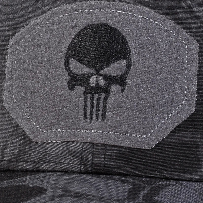 Unisex Skull Embroidered Top with Patch Breathable Baseball Caps Spring and Autumn Outdoor Adjustable Casual Hat Sunscreen Hat