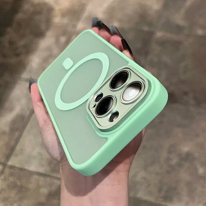 Matte For Magsafe Magnetic Case For iPhone 16 15 Pro Max 14 13 12 11 Frosted Translucent Wireless Charge Shockproof Bumper Cover