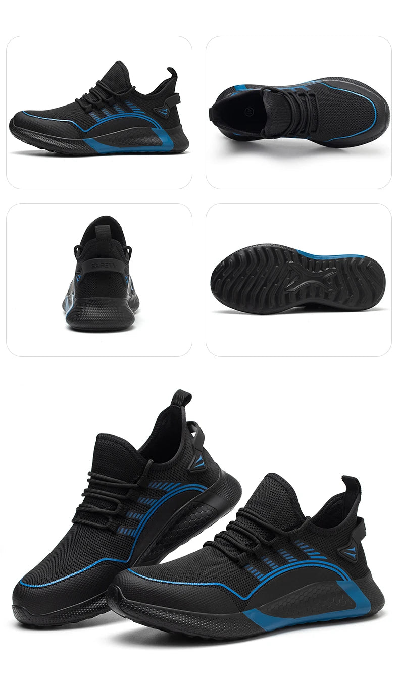 Large Size 49 50 Work Sneakers Fashion Safety Shoes Anti-smash Anti-puncture Indestructible Shoes Light Men Women Work Shoes