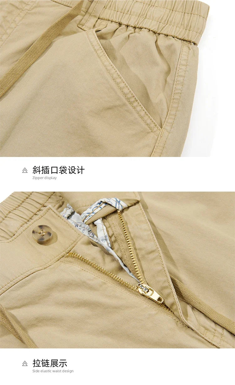 Men Spring Casual Tactical Cargo Shorts Men Multi Pocket Outdoor Shorts Men Breathable Sports Workout Daily Wear Male Shorts