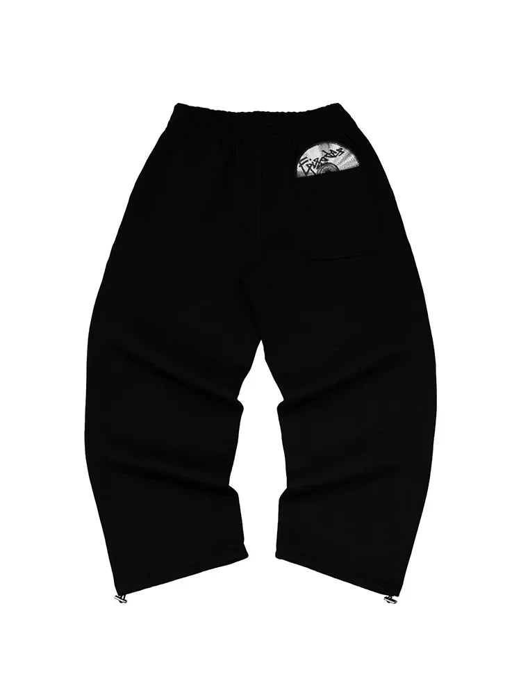 2026 Trendy High Street Retro Casual Streetwear Men's Sports Suit Y2K Harajuku Embroidered Hoodie men Hip-hop Loose Sweatpants